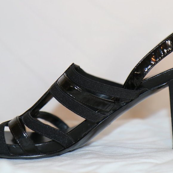 CIRCA JOAN DAVID BLACK SANDALS SIZE 9 USED - Picture 3 of 14